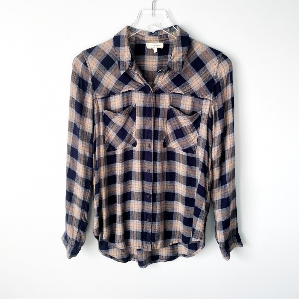 Lucky Brand Brown Plaid Flannel Shirt